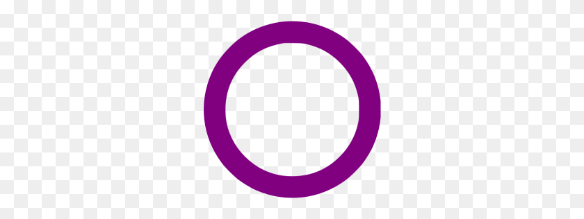256x256 Значок Фиолетовый Круг Контур - Контур Круг Png