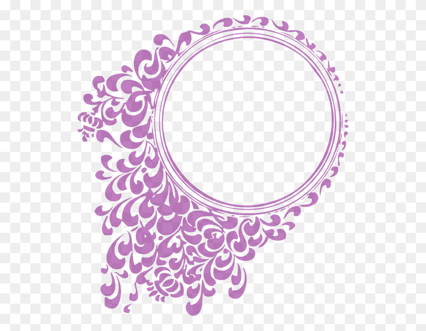 534x594 Purple Circle Swirl Clip Art - Fancy Circle PNG