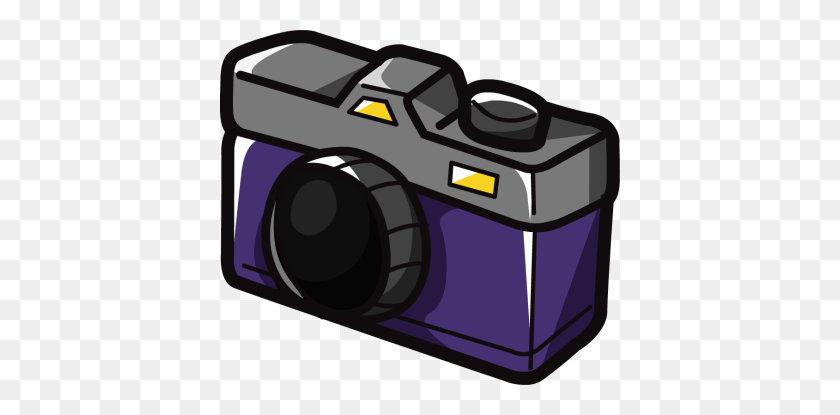400x355 Purple Clipart Camera - Pictures Of Cameras Clipart