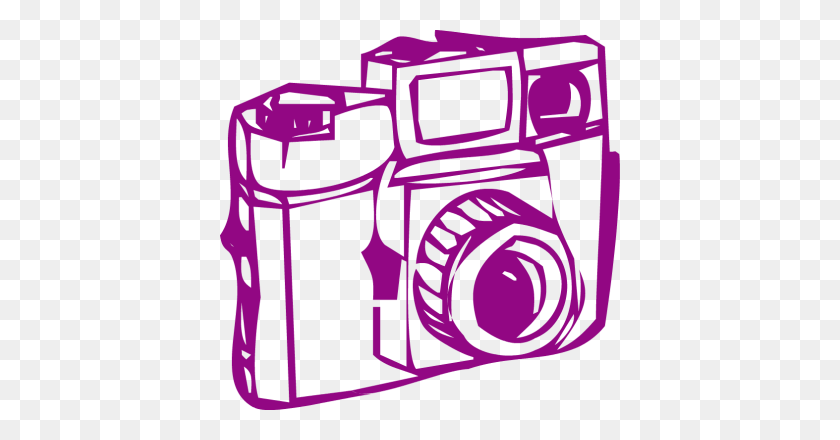 400x380 Фиолетовый Клипарт Фотоаппарат - Винтажная Русалка Клипарт