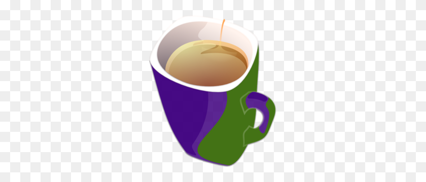 252x299 Фиолетовый Клипарт Кофейная Чашка - Бесплатный Клипарт Кофейная Чашка На Пару