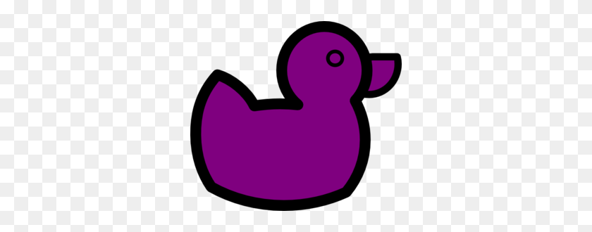 300x270 Purple Clipart Duck - Rubber Duck Clip Art