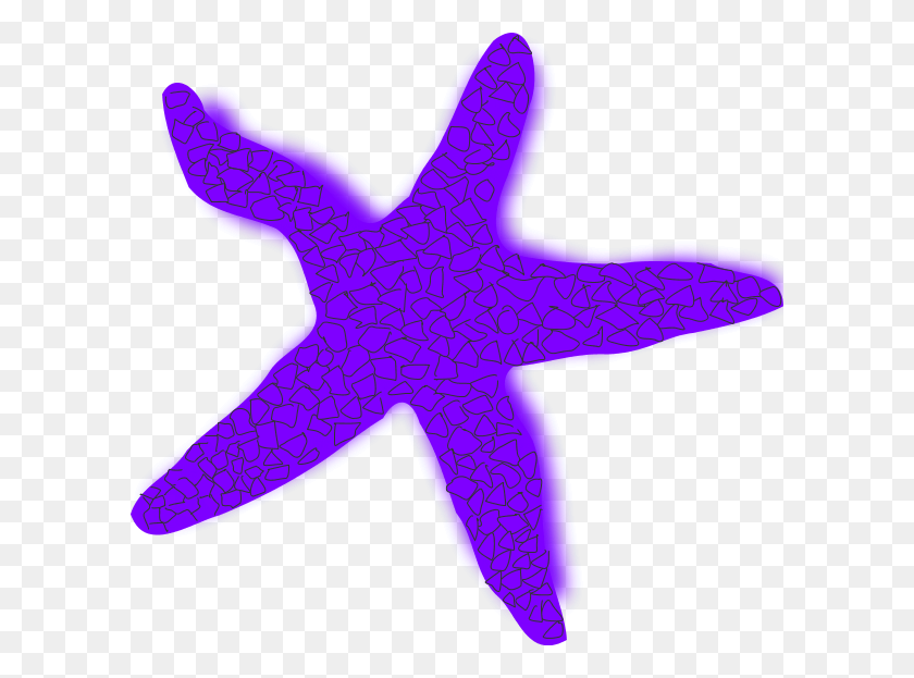 600x563 Pez Púrpura Clipart - Estrella Púrpura Png