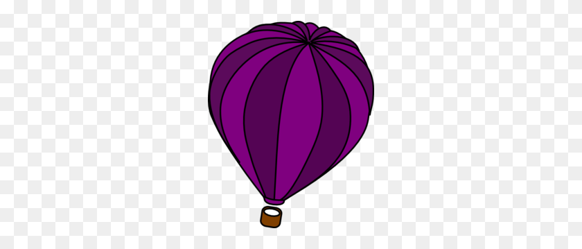 240x299 Purple Clipart Hot Air Balloon - Air Clipart
