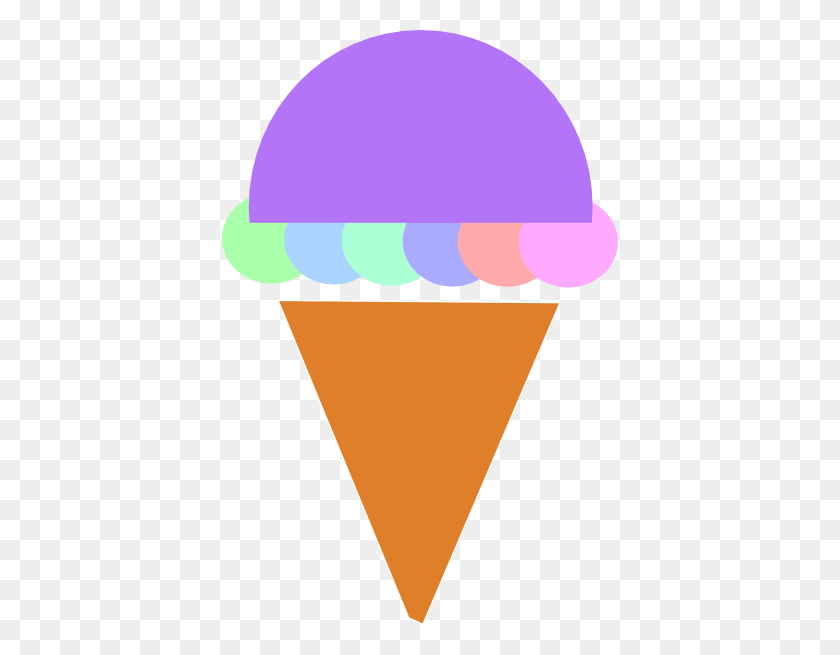 396x595 Purple Clipart Ice Cream - Icecream Scoop Clipart