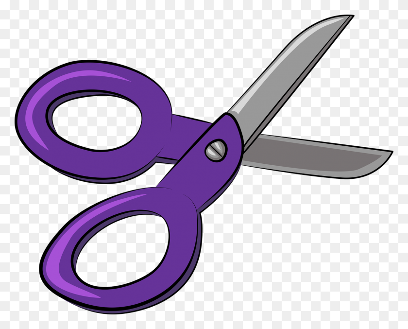 1280x1013 Purple Clipart Scissors Pencil And In Color Purple - Scissors Clipart
