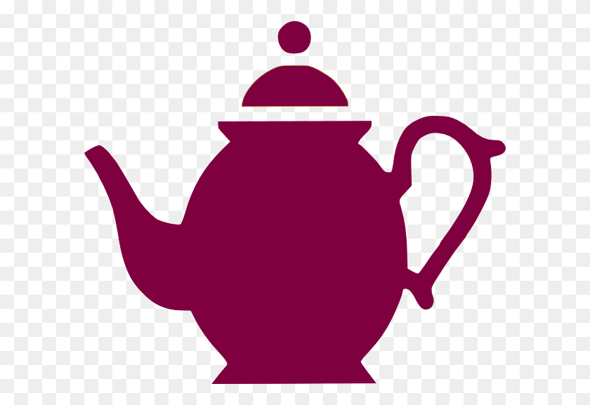 600x517 Чайник Фиолетовый Клипарт - Чайная Чашка И Блюдце Клипарт