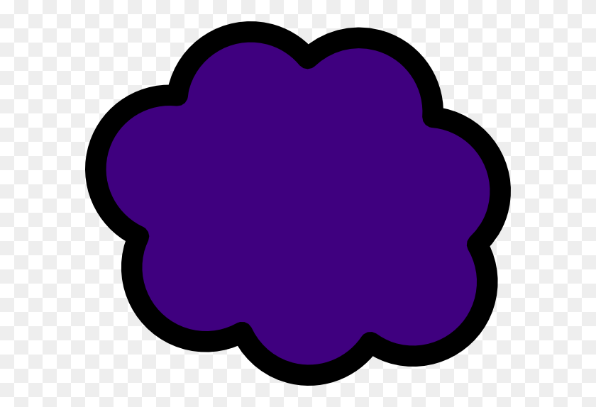 600x514 Nube Púrpura Clipart - Nube De Dibujos Animados Png