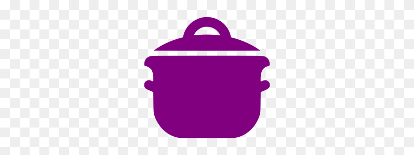 256x256 Icono De Olla De Cocina Púrpura - Olla De Cocina Png