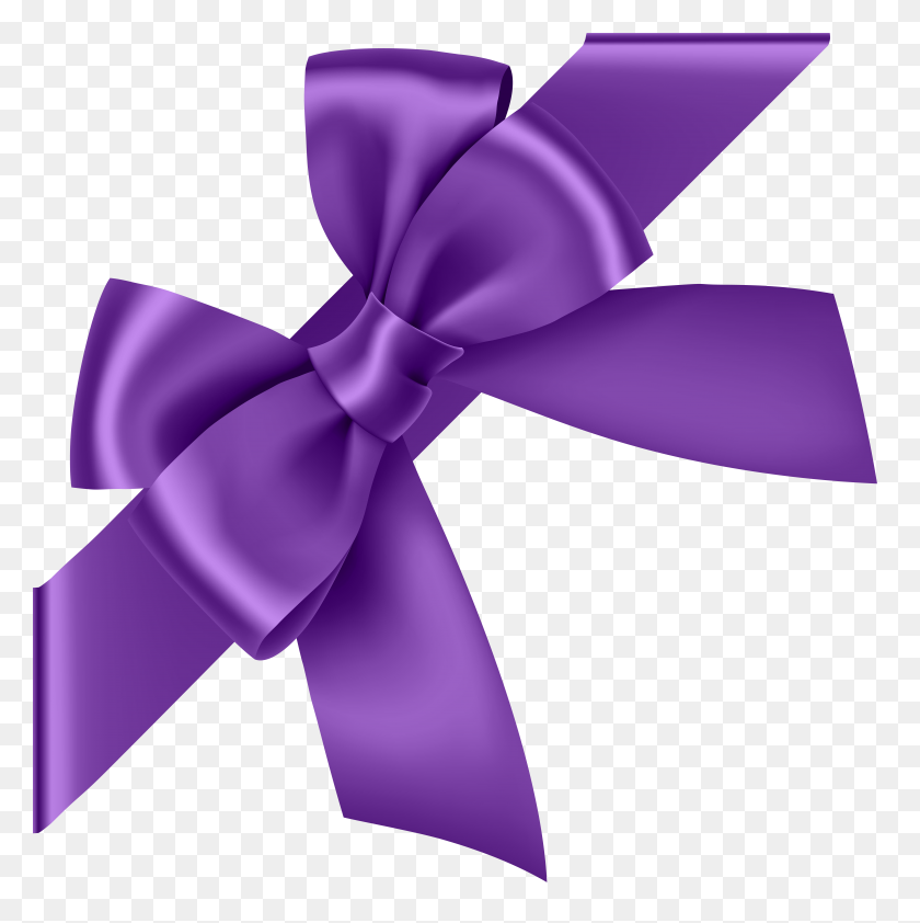 7974x8000 Purple Corner Bow Transparent Clip Art Gallery - Purple Bow Clipart