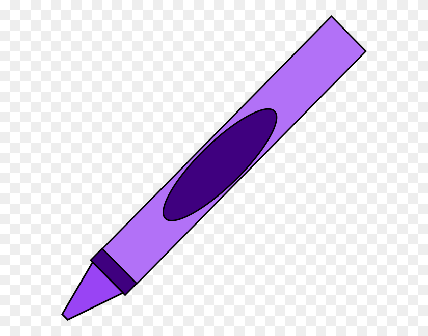600x600 Purple Crayon Clip Art - Purple Crayon Clipart