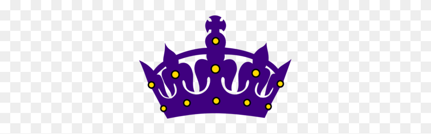 297x201 Фиолетовая Корона С Золотым Клипартом - Золотая Корона Png