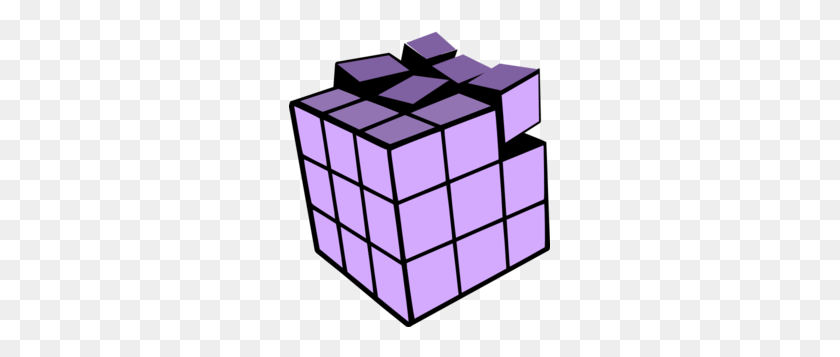 261x297 Cubo Morado Rubiks Cube Clipart - Rubiks Cube Clipart