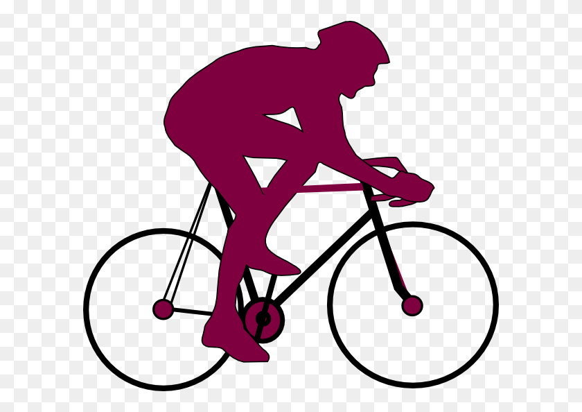 600x534 Purple Cyclist Icon Clip Art - Cyclist PNG
