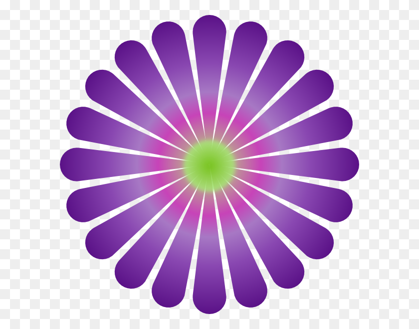 600x600 Purple Daisy Png Large Size - Daisy Clipart PNG