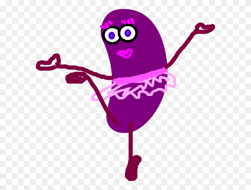 600x577 Púrpura Dancing Jelly Bean Clipart - Dancing Clipart