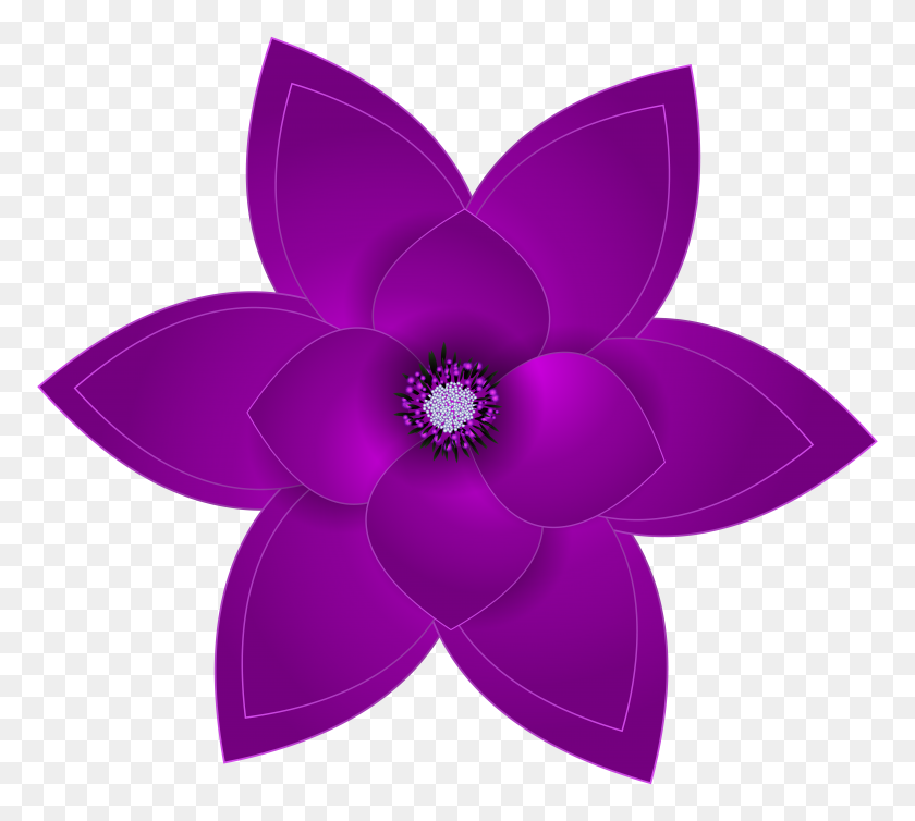 8000x7122 Purple Deco Flower Transparent Png Clip Art Gallery - Violet Flower Clipart