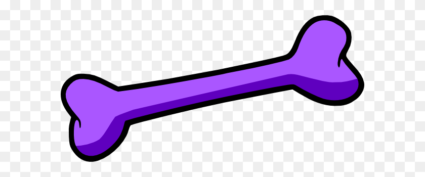600x290 Purple Dog Bone Clip Art - Dog Bone Clipart