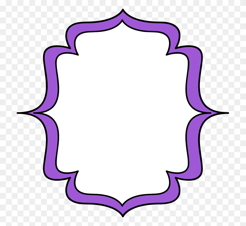 725x713 Фиолетовая Рамка С Двойным Кронштейном Обозначает Рамку, Рамка - Зубчатая Рамка Клипарт