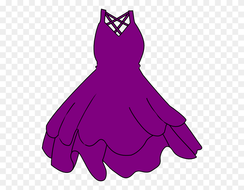 552x595 Purple Dress Clip Art - Dress Clipart