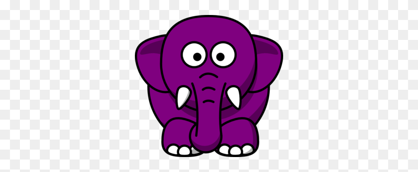 298x285 Purple Elephant Clip Art - Purple Clipart