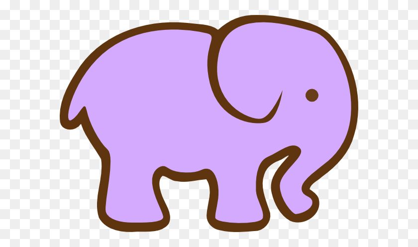 600x436 Imágenes Prediseñadas De Elefante Púrpura - Clipart De Caballito De Mar