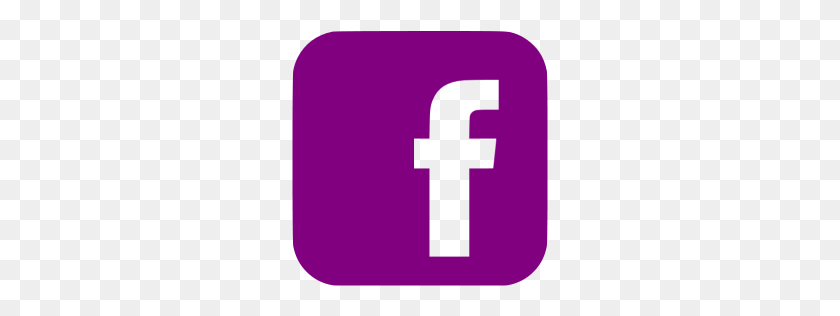 256x256 Фиолетовый Значок Facebook - Символ Facebook Png