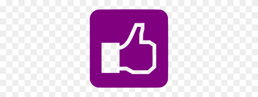 256x256 Purple Facebook Like Icon - Facebook Like Icon PNG