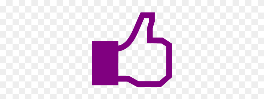256x256 Purple Facebook Like Icon - Like Icon PNG