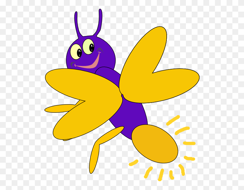 534x594 Purple Firefly Clip Art - Fly Clipart PNG
