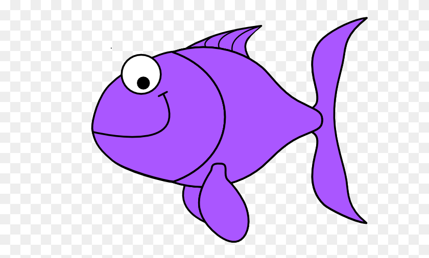600x446 Purple Fish Clip Art - Purple Clipart