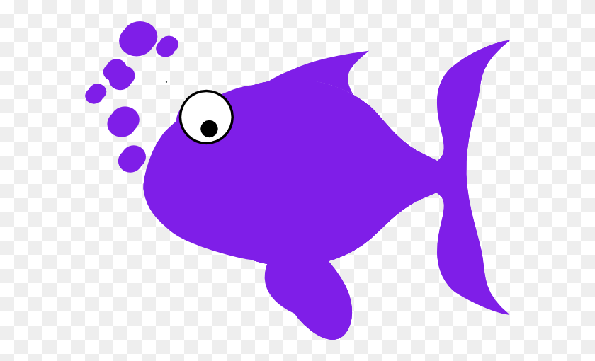 600x450 Purple Fish Clip Art - Fish Tail Clipart