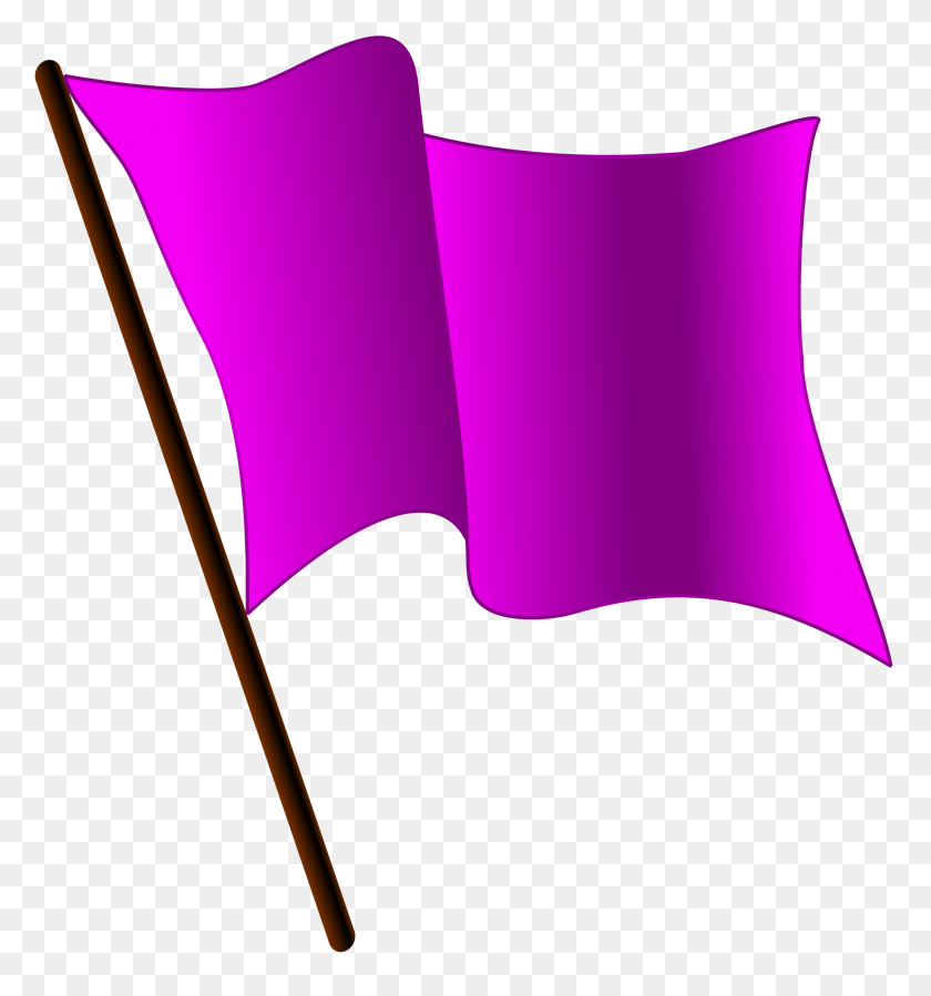 2000x2153 Развевающийся Фиолетовый Флаг - Развевающийся Флаг Png