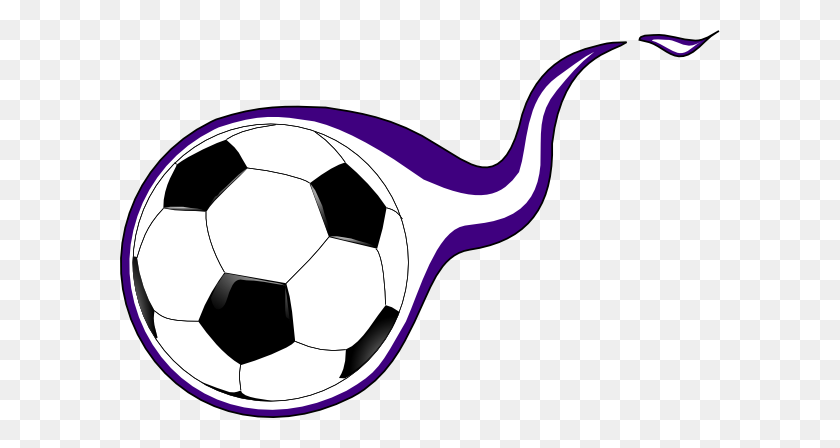 600x388 Imágenes Prediseñadas De Balón De Fútbol De Llama Púrpura - Clipart De Borde De Fútbol