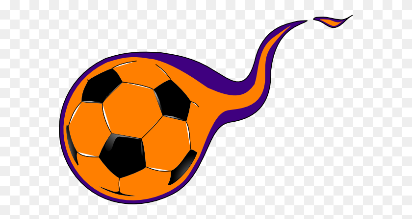 600x388 Purple Flame Soccer Ball Clip Art - Images Of Soccer Balls Clipart