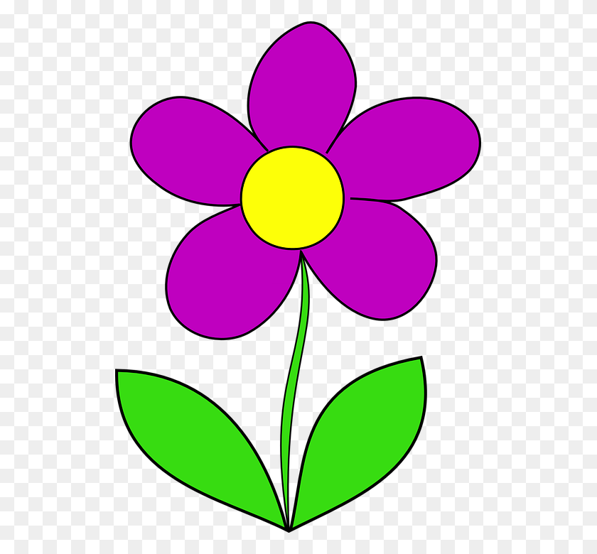 515x720 Purple Flower Border Clip Art Free Clipart Images - Altar Flowers Clipart