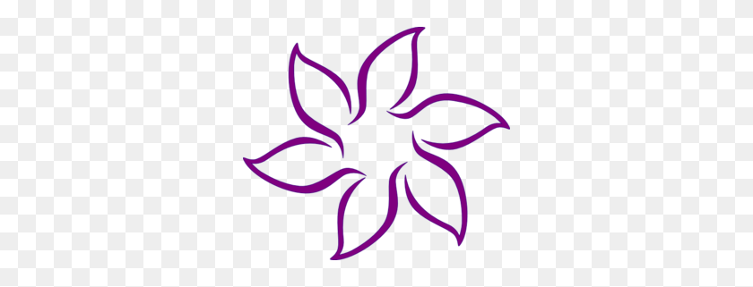 298x261 Purple Flower Clip Art - Purple Flower PNG