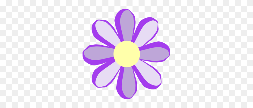 291x300 Purple Flower Clip Art - Purple Star Clipart
