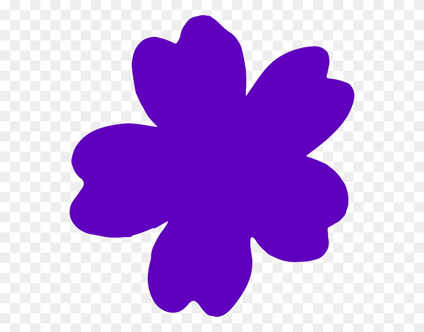 564x597 Purple Flower Clip Art - Violet Flower Clipart