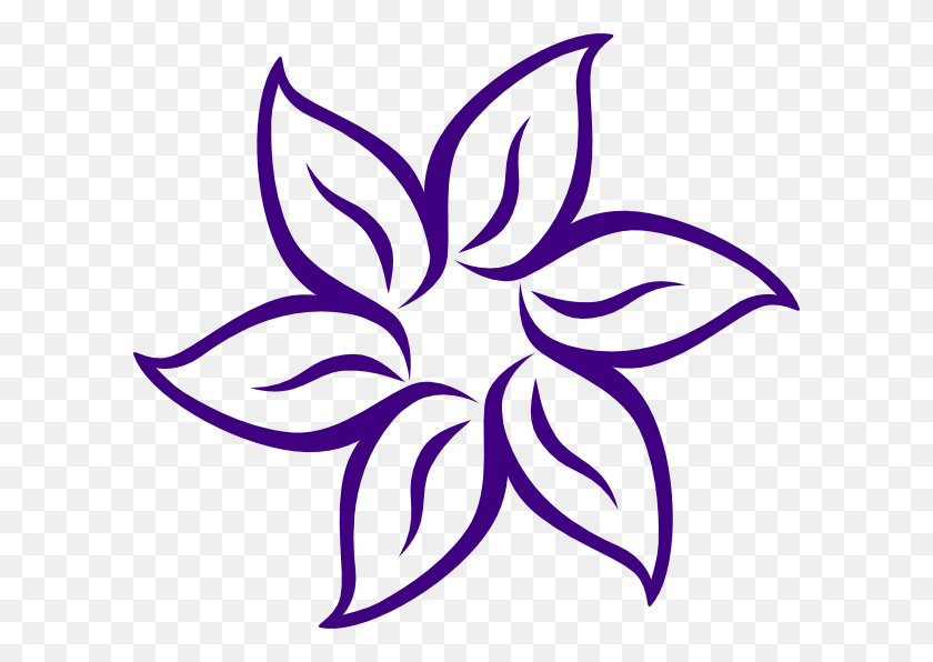 600x536 Purple Flower, Clip Art - Flower Arrangement Clipart