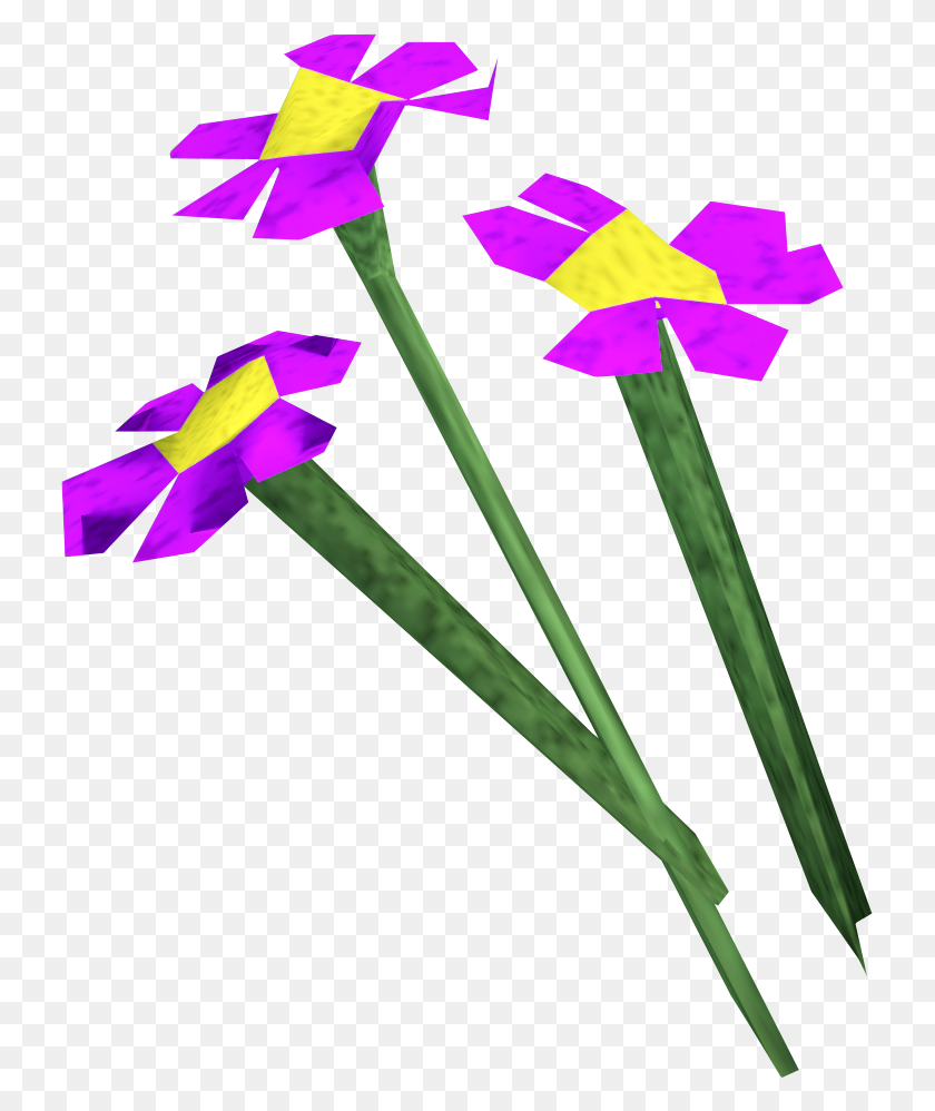 729x938 Purple Flower Clipart Detailed Flower - Iris Flower Clipart