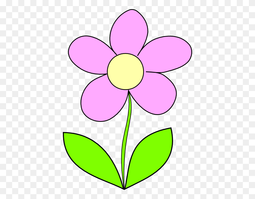 426x596 Purple Flower Clipart Magenta Flower - Anemone Flower Clipart