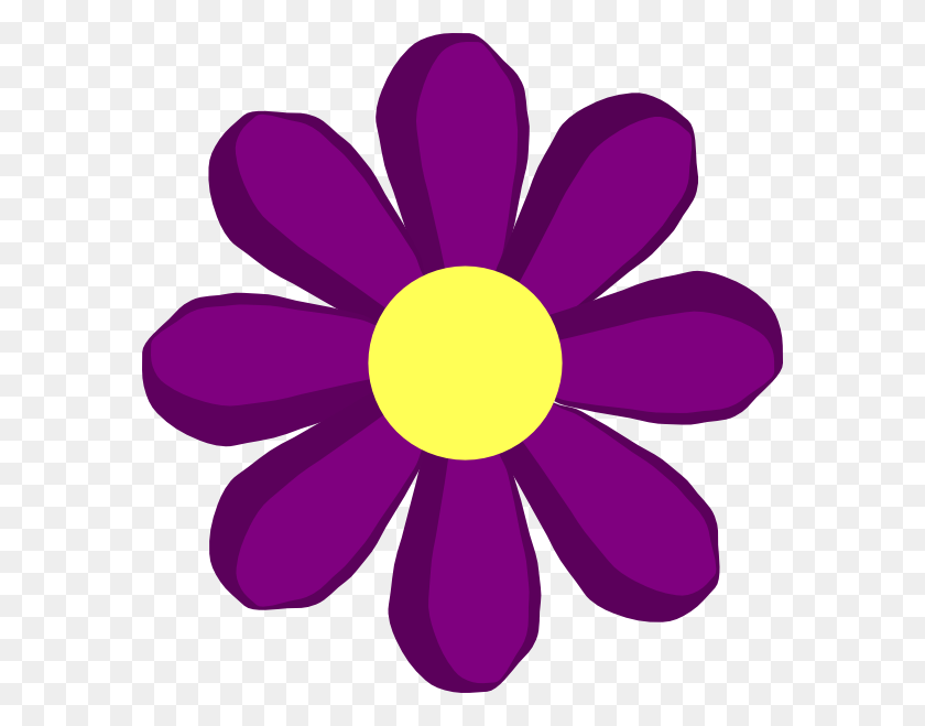 582x599 Фиолетовый Цветок Клипарт Весенний Цветок - Акварель Роза Клипарт