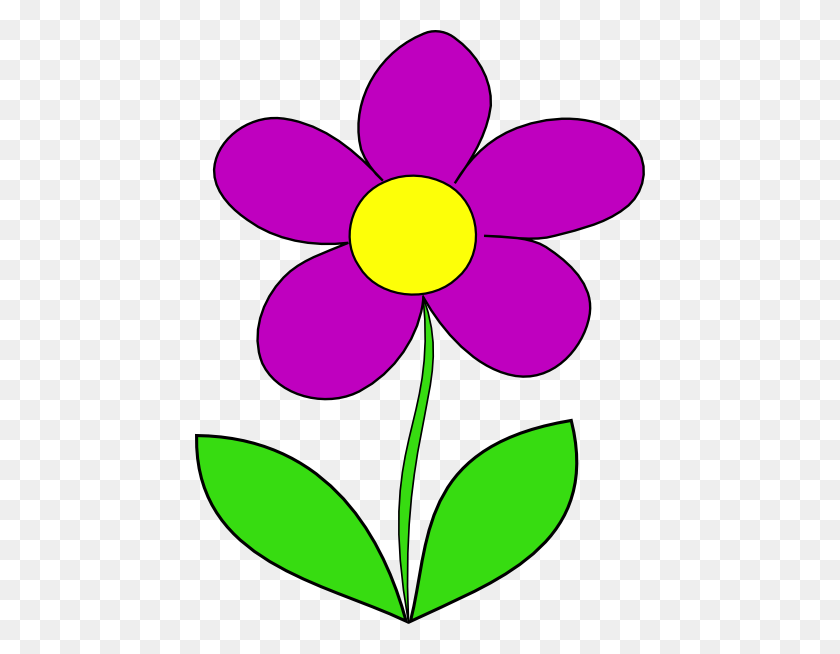 450x594 Purple Flower Clipart Tiny Flower - Small Flowers Clipart