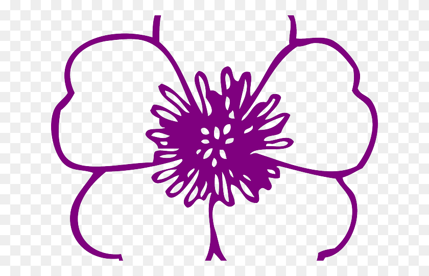 640x480 Purple Flower Clipart Word Art - Flower Ring Clipart