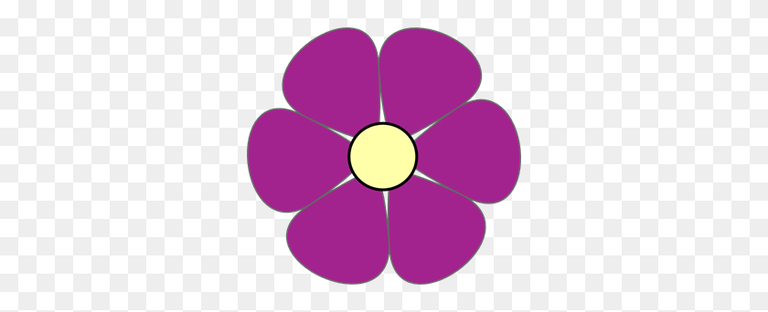 300x282 Фиолетовый Цветок Png Клипарт Для Интернета - Цветочный Круг Png