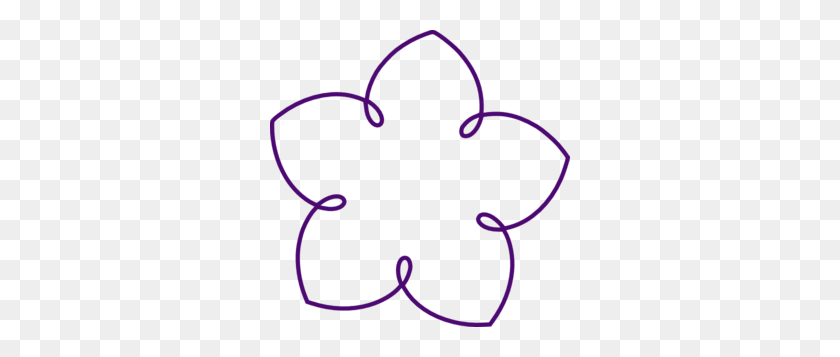 300x297 Purple Flower Shape Clip Art - Shapes Clipart