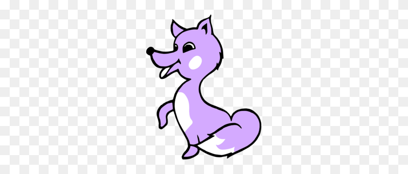 237x299 Purple Fox Kid Clip Art - Fox Tail Clipart