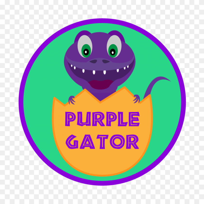 800x800 Фиолетовый Аллигатор - Логотип Gators Png