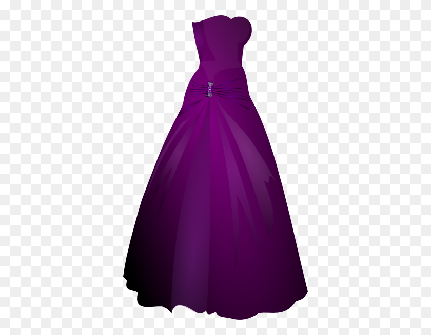360x594 Purple Gown Clip Art - Purple Dress Clipart